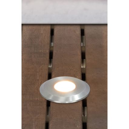 Markslöjd 107717 - LED Venkovní zápustné svítidlo GARDEN24 LED/3W/24V IP44 černá/matný chrom