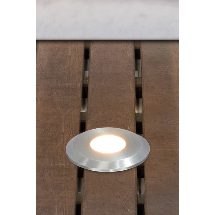 Markslöjd 107717 - LED Venkovní zápustné svítidlo GARDEN24 LED/3W/24V IP44 černá/matný chrom