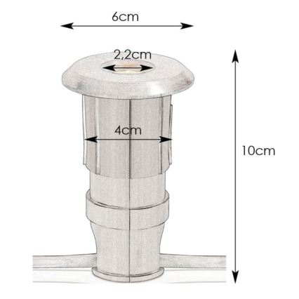 Markslöjd 107717 - LED Venkovní zápustné svítidlo GARDEN24 LED/3W/24V IP44 černá/matný chrom