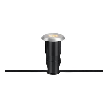 Markslöjd 107717 - LED Venkovní zápustné svítidlo GARDEN24 LED/3W/24V IP44 černá/matný chrom