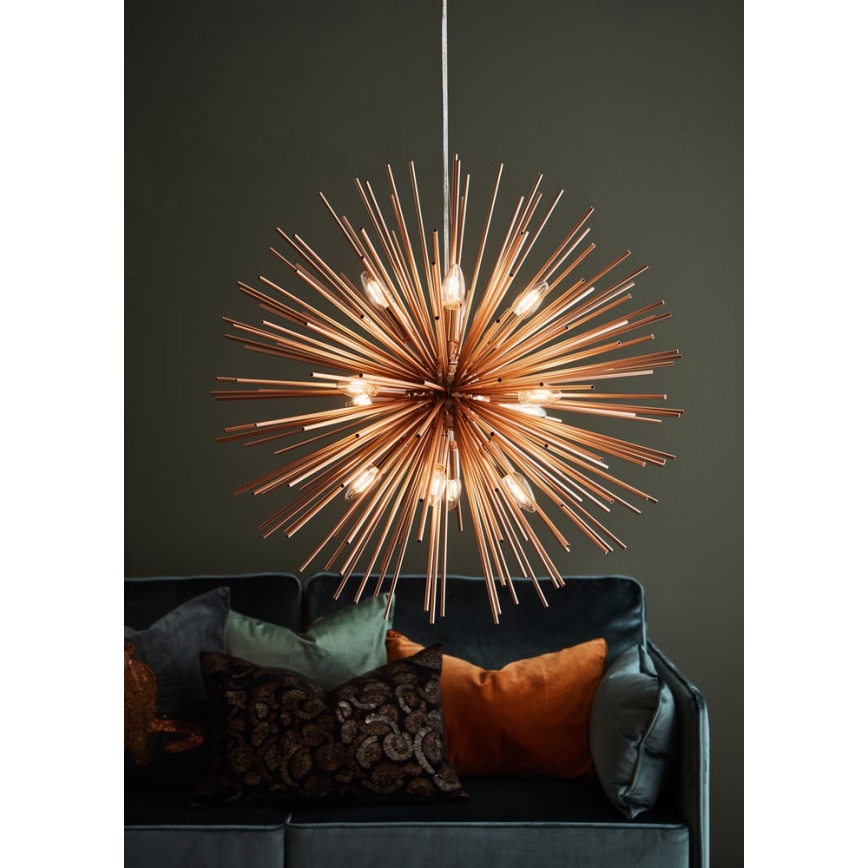 Markslöjd 107752 - Lustr na lanku SOLEIL 12xE14/20W/260V rose gold
