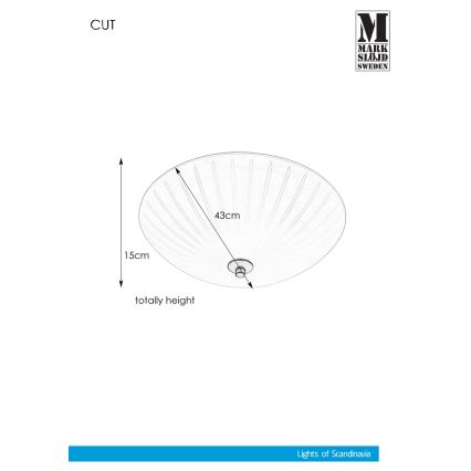 Markslöjd 107759 - Stropní svítidlo CUT 3xE14/40W/230V pr. 43 cm