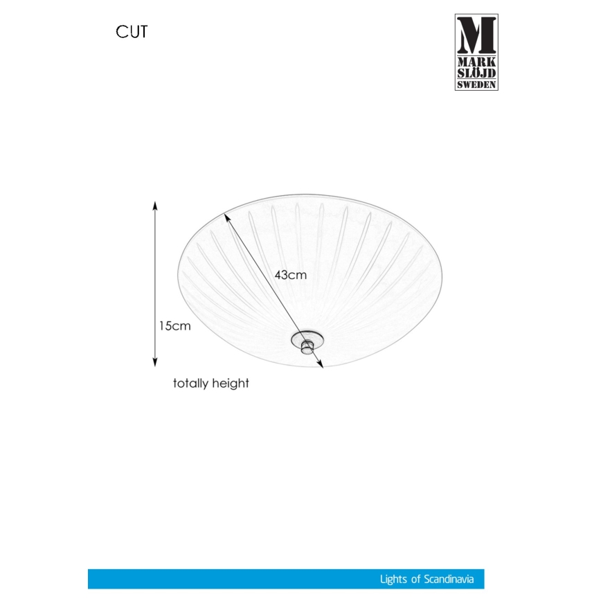 Markslöjd 107759 - Stropní svítidlo CUT 3xE14/40W/230V pr. 43 cm