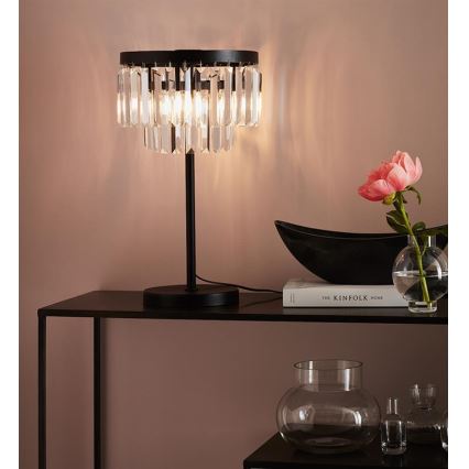 Markslöjd 107773 - Křišťálová stolní lampa VENTIMIGLIA 3xE14/40W/230V