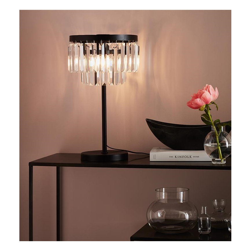 Markslöjd 107773 - Křišťálová stolní lampa VENTIMIGLIA 3xE14/40W/230V