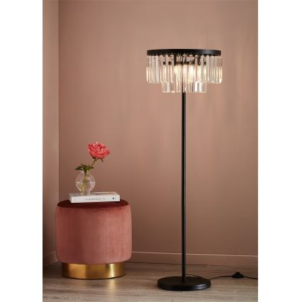 Markslöjd 107775 - Křišťálová stojací lampa VENTIMIGLIA 3xE14/40W/230V