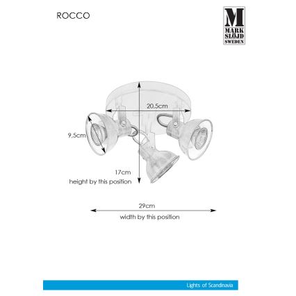 Markslöjd 107852 - Bodové svítidlo ROCCO 3xGU10/7W/230V