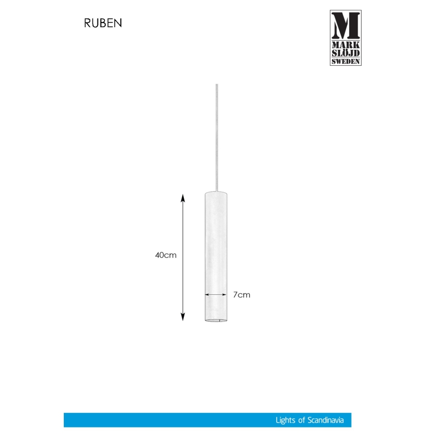 Markslöjd 107880 - Lustr do zásuvky RUBEN 1xGU10/35W/230V