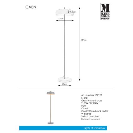 Markslöjd 107923 - Stojací lampa CAEN 2xE27/60W/230V