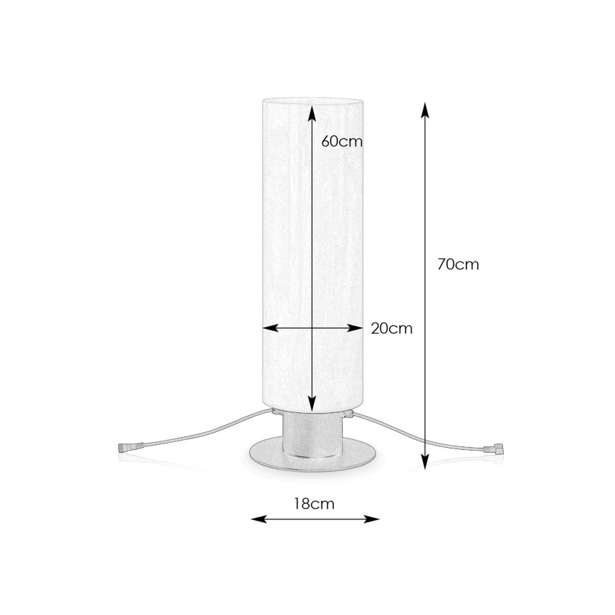 Markslöjd 107985 - LED Venkovní lampa GARDEN24 LED/12W/24V 70 cm IP44 černá