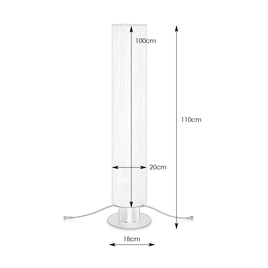 Markslöjd 107986 - LED Venkovní lampa GARDEN24 LED/20W/24V 110 cm IP44 černá