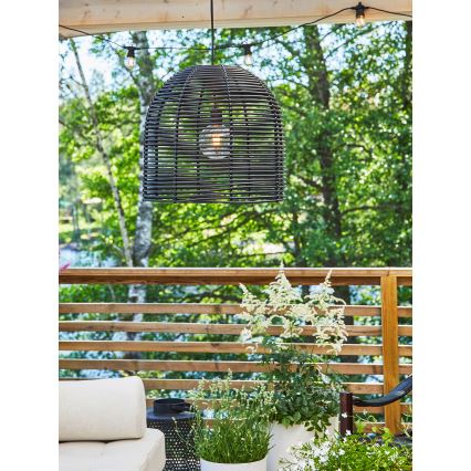 Markslöjd 107990 - LED Venkovní závěsné svítidlo GARDEN24 LED/2,86W/24V IP44 ratan/černá