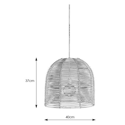 Markslöjd 107990 - LED Venkovní závěsné svítidlo GARDEN24 LED/2,86W/24V IP44 ratan/černá