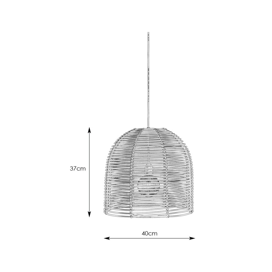 Markslöjd 107990 - LED Venkovní závěsné svítidlo GARDEN24 LED/2,86W/24V IP44 ratan/černá