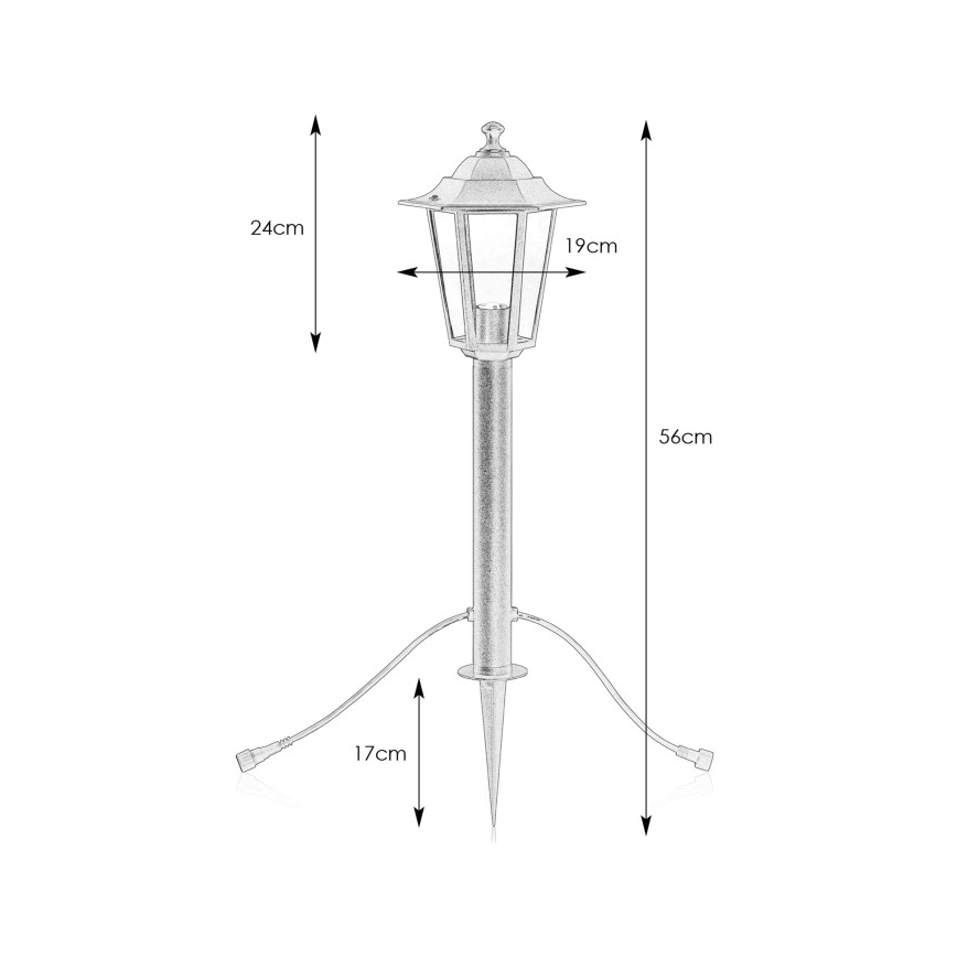 Markslöjd 107991 - LED Venkovní lampa GARDEN24 LED/3W/24V 56 cm IP44 černá