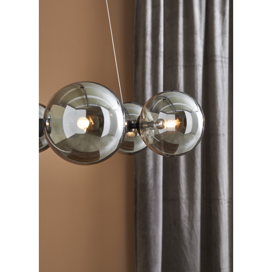 Markslöjd 108051 - Lustr na lanku CIRCLE 6xG9/20W/230V černá