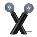 Markslöjd 108052 - Stolní lampa SIMUL 1xE27/40W + 1xE14/40W/230V černá