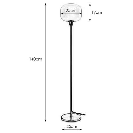 Markslöjd 108054 - Stojací lampa SOBER 1xE27/40W/230V mosaz