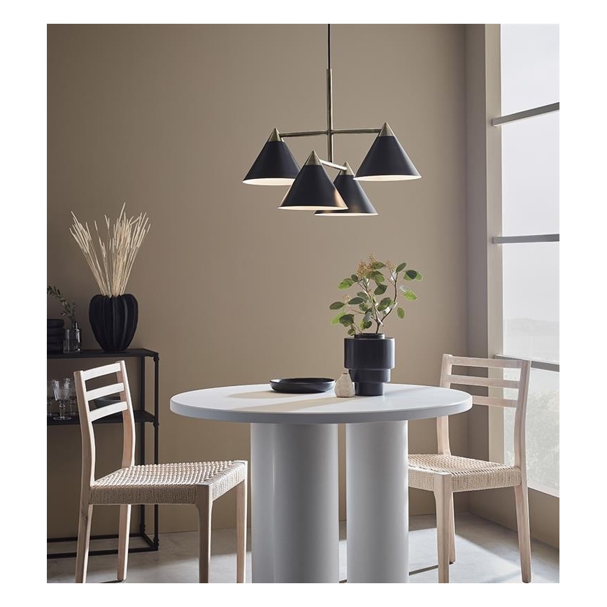 Markslöjd 108076 - Lustr na lanku KLINT 4xE14/40W/230V černá
