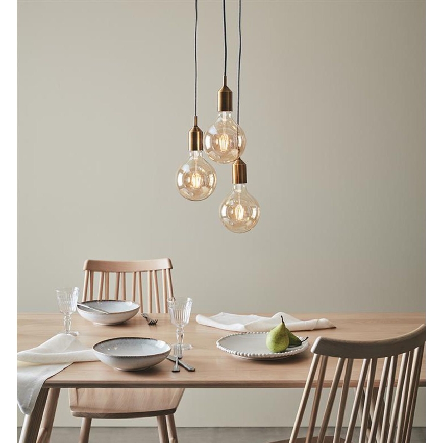 Markslöjd 108099 - Lustr na lanku BRONX 3xE27/60W/230V bronzová