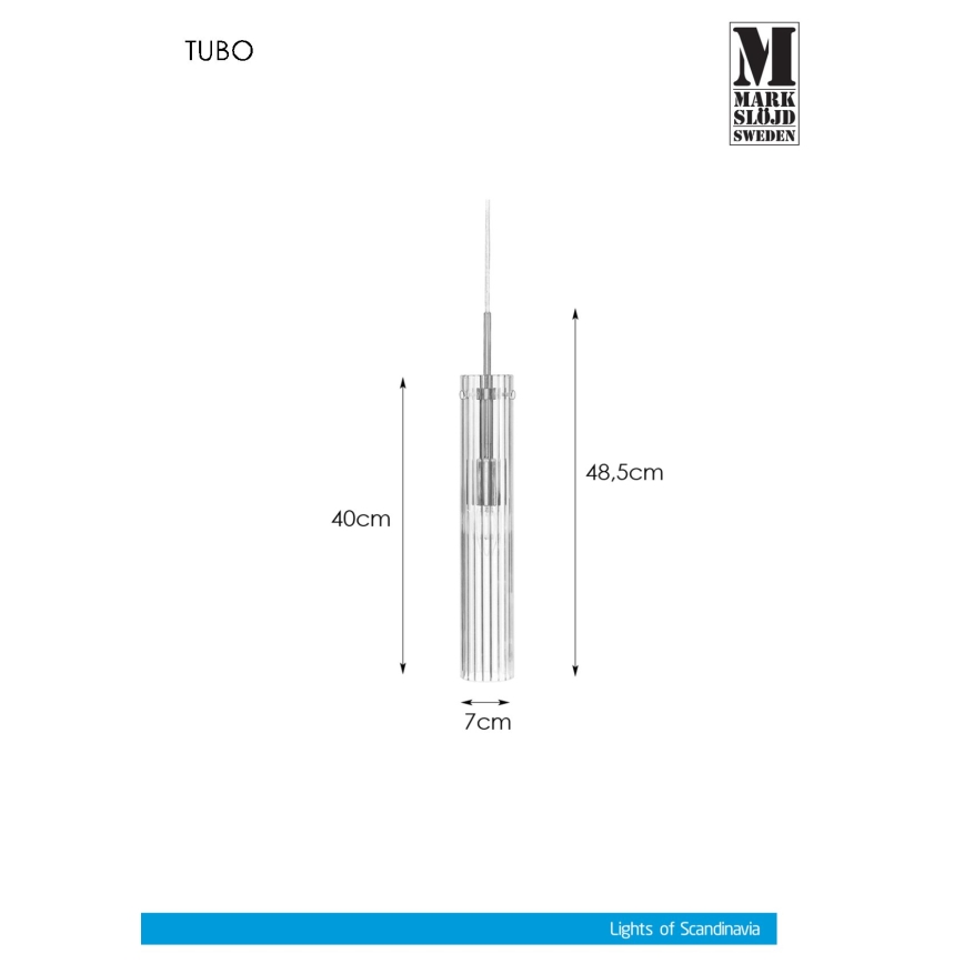 Markslöjd 108112 - Lustr na lanku TUBO 1xE14/40W/230V