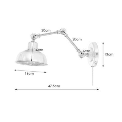 Markslöjd 108115 - Nástěnné svítidlo GRIMSTAD 1xE27/60W/230V