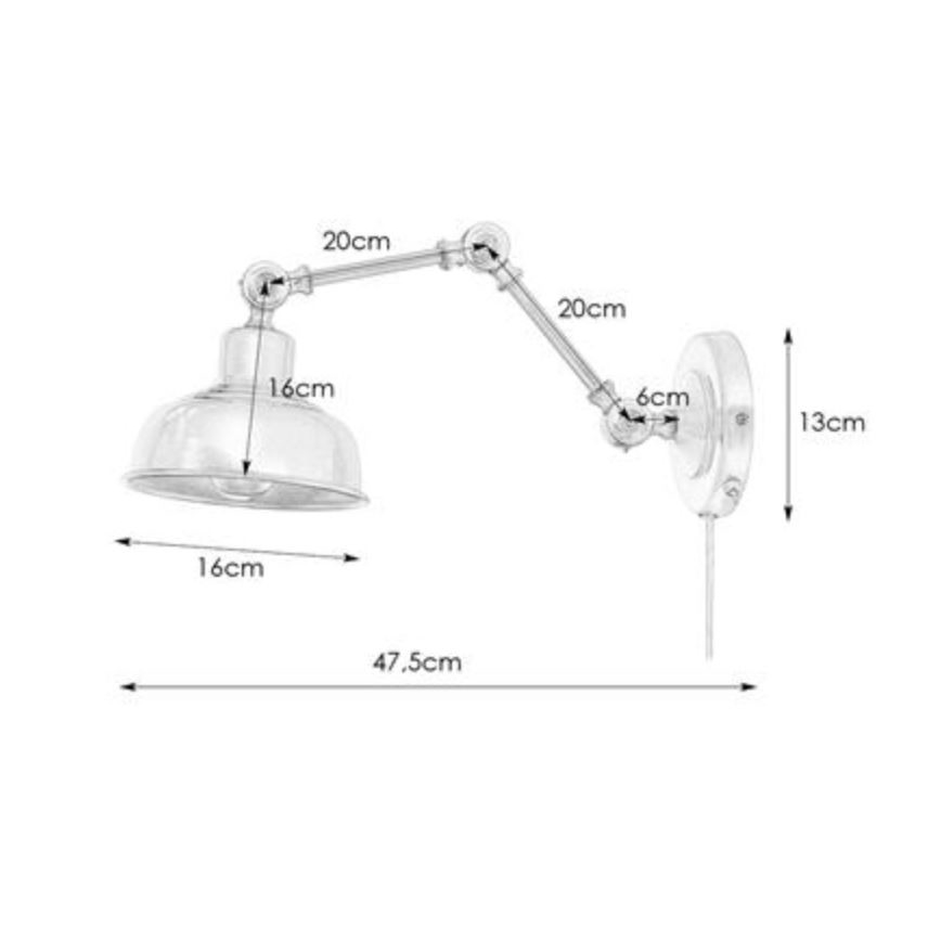 Markslöjd 108115 - Nástěnné svítidlo GRIMSTAD 1xE27/60W/230V