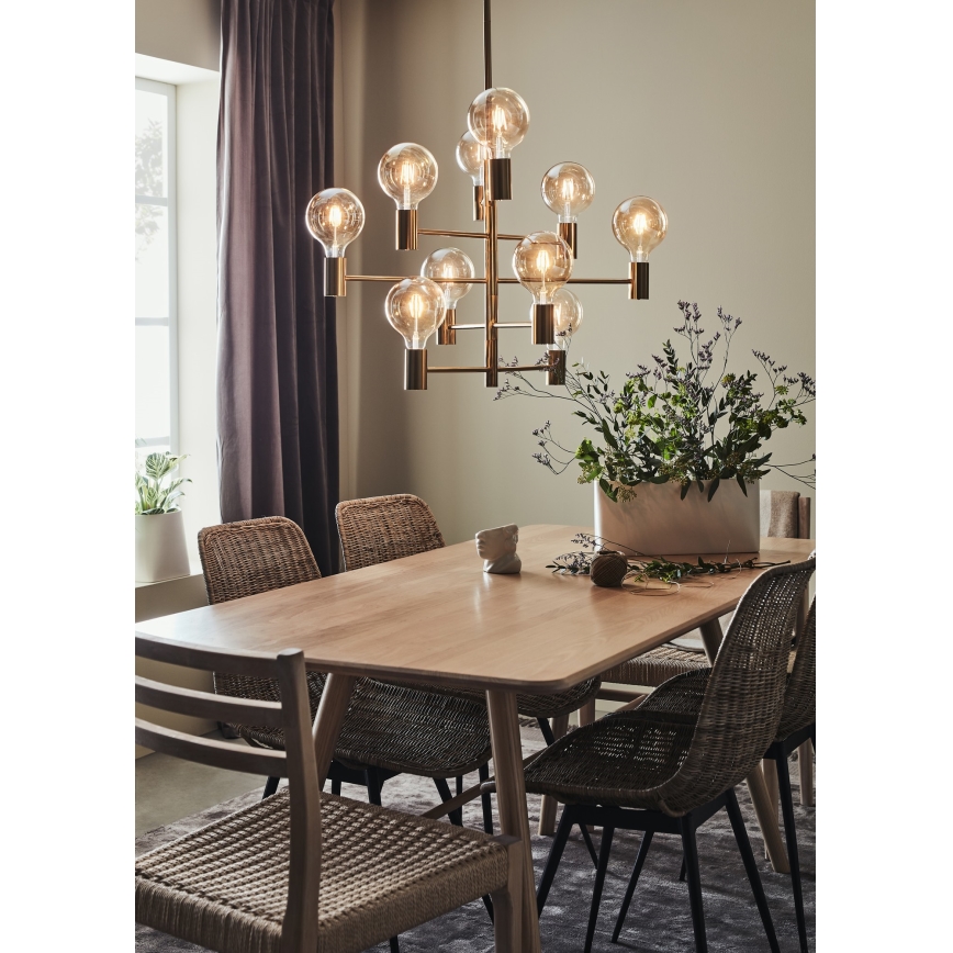 Markslöjd 108117 - Lustr na tyči PARIS 10xE27/60W/230V zlatá