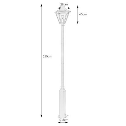 Markslöjd 108171 - LED Venkovní lampa GARDEN24 LED/3W/24V 260 cm IP44 černá
