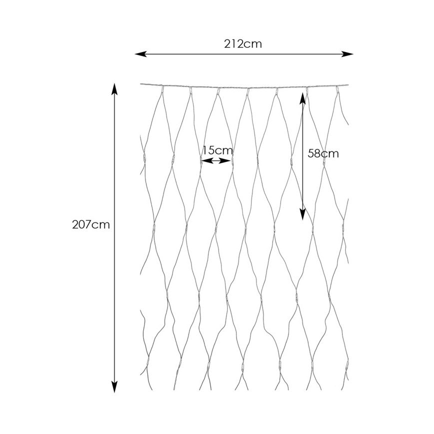 Markslöjd 108178 - LED Venkovní vánoční závěs GARDEN24 160xLED/24V 2x2m teplá bílá