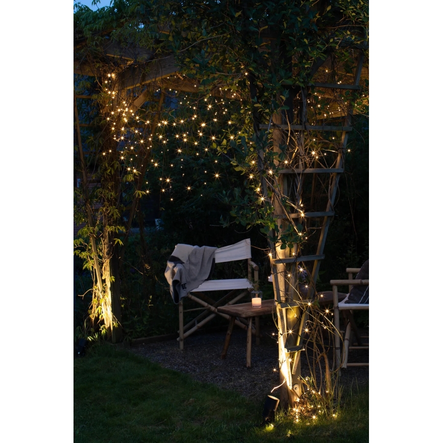 Markslöjd 108179 - LED Venkovní vánoční závěs GARDEN24 160xLED/24V 3,1m teplá bílá