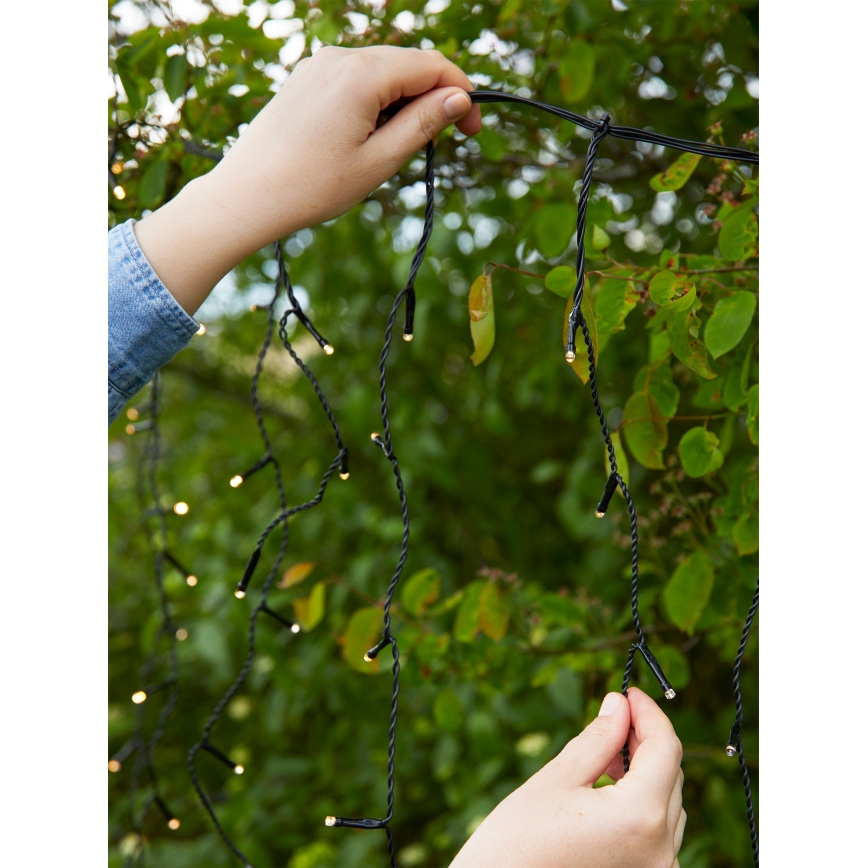 Markslöjd 108179 - LED Venkovní vánoční závěs GARDEN24 160xLED/24V 3,1m teplá bílá