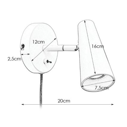 Markslöjd 108199 - Nástěnné bodové svítidlo CREST 1xGU10/7W/230V bílá
