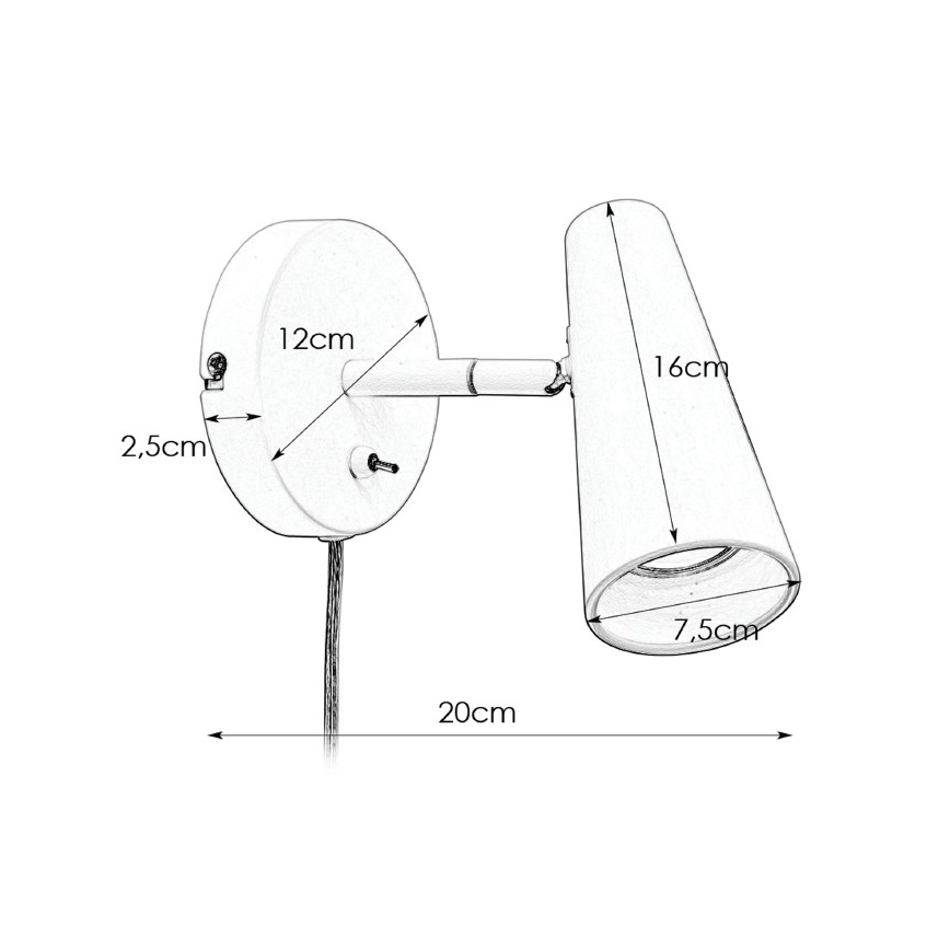 Markslöjd 108200 - Nástěnné bodové svítidlo CREST 1xGU10/7W/230V černá