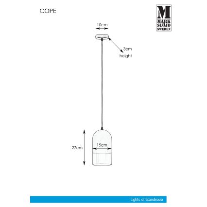 Markslöjd 108225 - Lustr na lanku COPE 1xE14/18W/230V