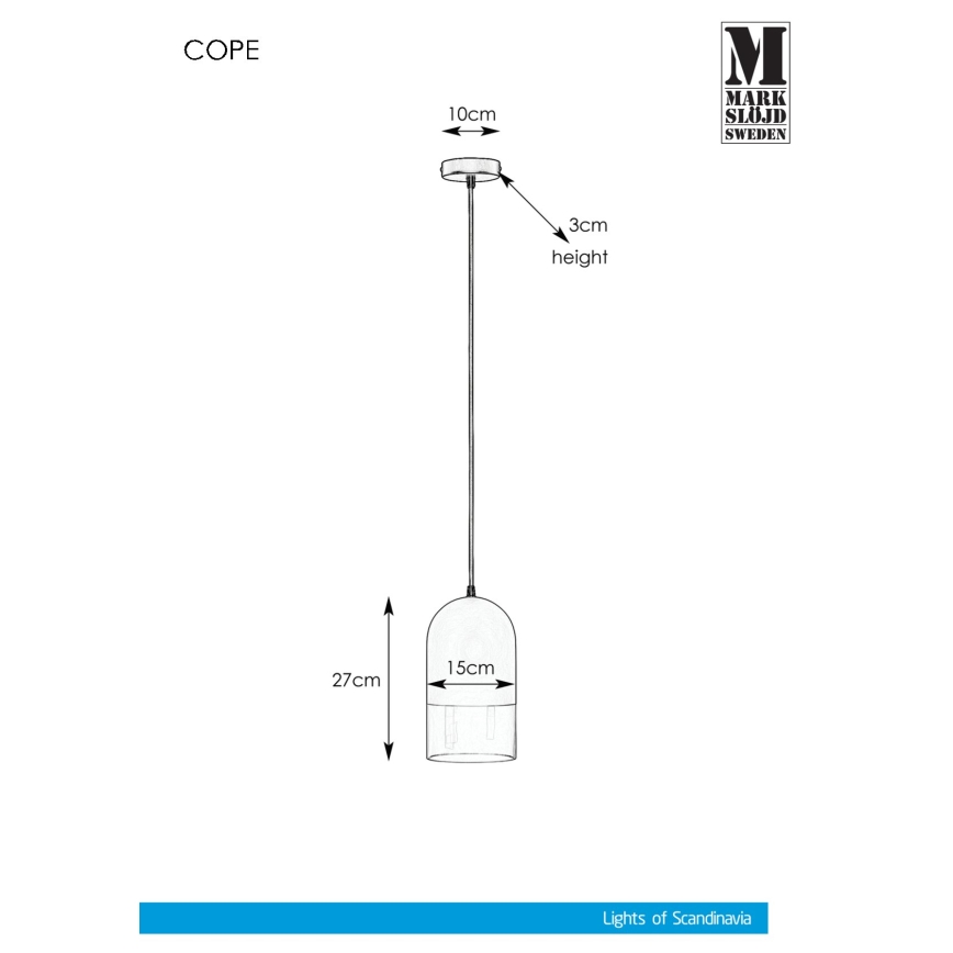 Markslöjd 108225 - Lustr na lanku COPE 1xE14/18W/230V