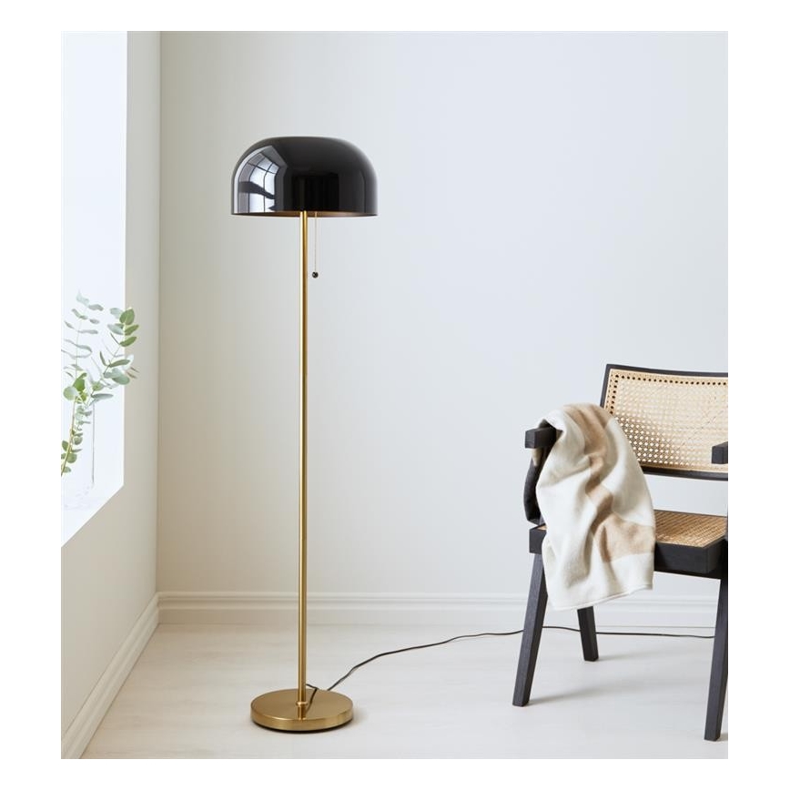 Markslöjd 108293 - Stojací lampa BLANCA 2xE27/40W/230V černá/zlatá