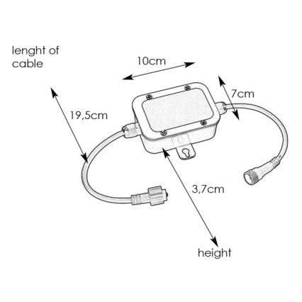 Markslöjd 108332 - Pojistkový box GARDEN24 24V IP44