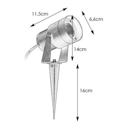 Markslöjd 108404 - LED RGBW Venkovní lampa GARDEN24 LED/6W/24V 30 cm IP44 černá