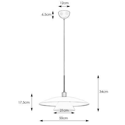 Markslöjd 108430 - Lustr na lanku MILLINGE 1xE27/40W/230V bílá