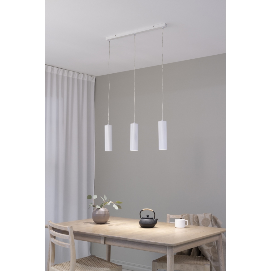 Markslöjd 108466 - Lustr na lanku COSTILLA 3xGU10/7W/230V bílá