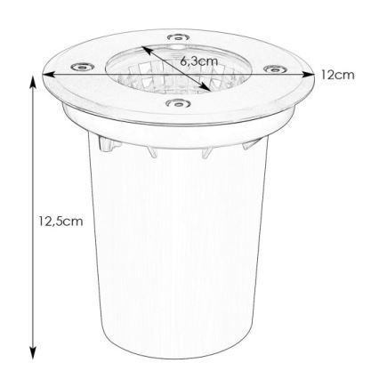Markslöjd 108537 - LED Venkovní zápustné svítidlo GARDEN24 LED/9W/24V IP44 matný chrom