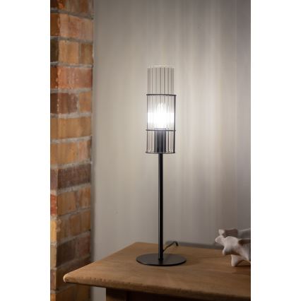 Markslöjd 108555 - Stolní lampa TUBO 1xE14/40W/230V 50 cm černá/čirá