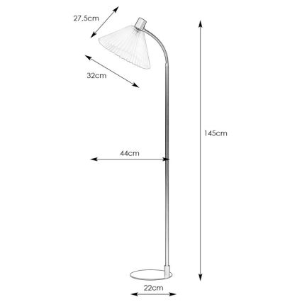 Markslöjd 108568 - Stojací lampa MIRA 1xE27/40W/230V černá