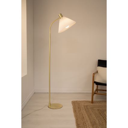 Markslöjd 108569 - Stojací lampa MIRA 1xE27/40W/230V zlatá