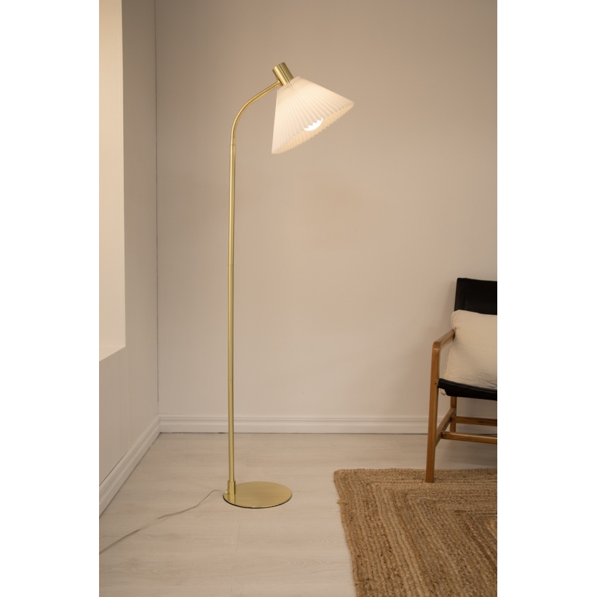 Markslöjd 108569 - Stojací lampa MIRA 1xE27/40W/230V zlatá