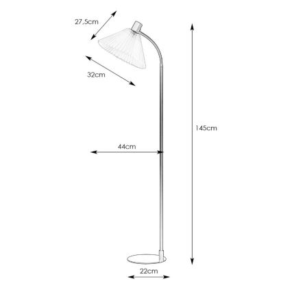 Markslöjd 108569 - Stojací lampa MIRA 1xE27/40W/230V zlatá