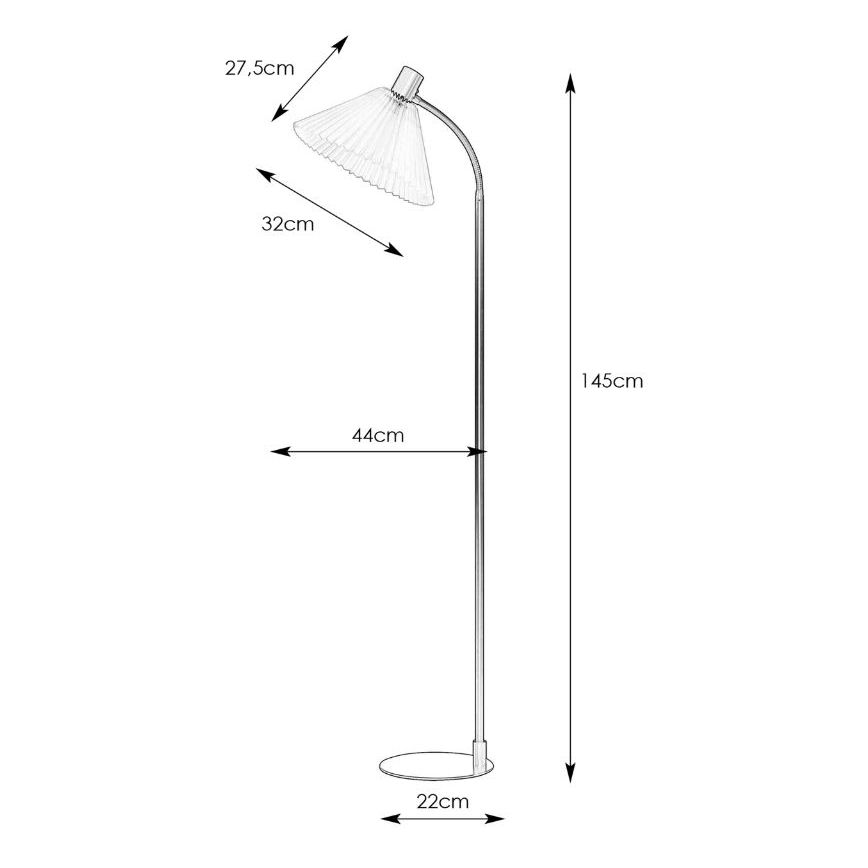 Markslöjd 108569 - Stojací lampa MIRA 1xE27/40W/230V zlatá