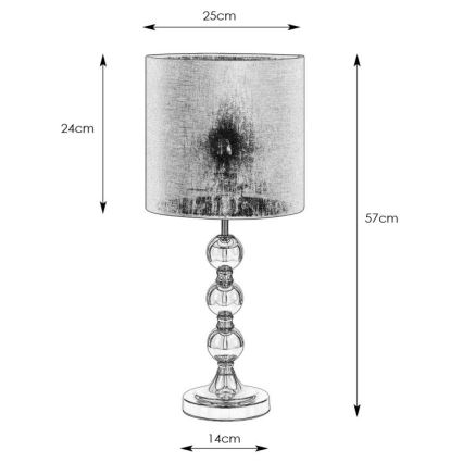 Markslöjd 108575 - Stolní lampa OCTO 1xE27/40W/230V béžová/černá