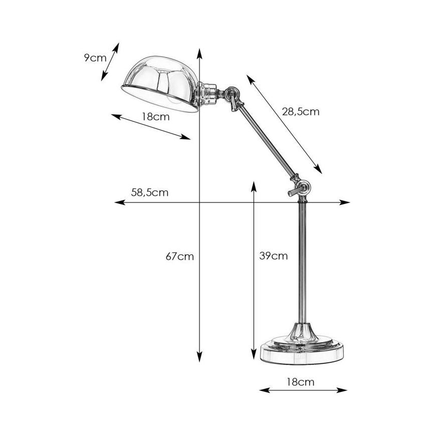 Markslöjd 108583 - Stolní lampa PORTLAND 1xE27/40W/230V lesklý chrom